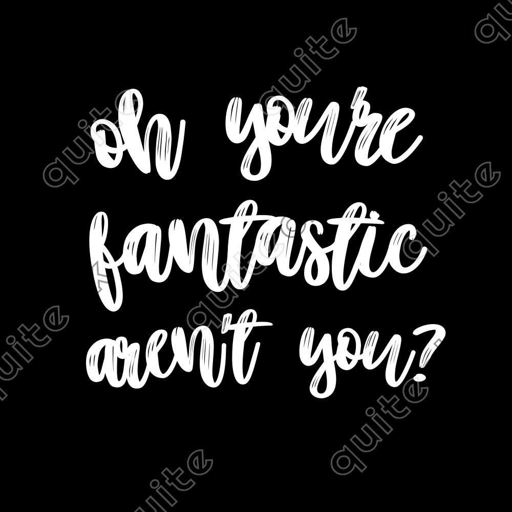 Oh You're Fantastic Aren't You? Comedy Quote Sweatshirt